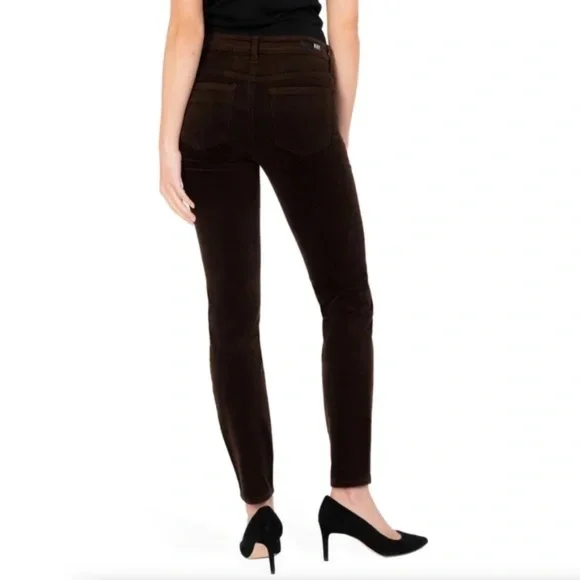 Kut from the Kloth Womens Diana Skinny Corduroy Pant In Bean Brown Size 2 - Picture 3 of 12
